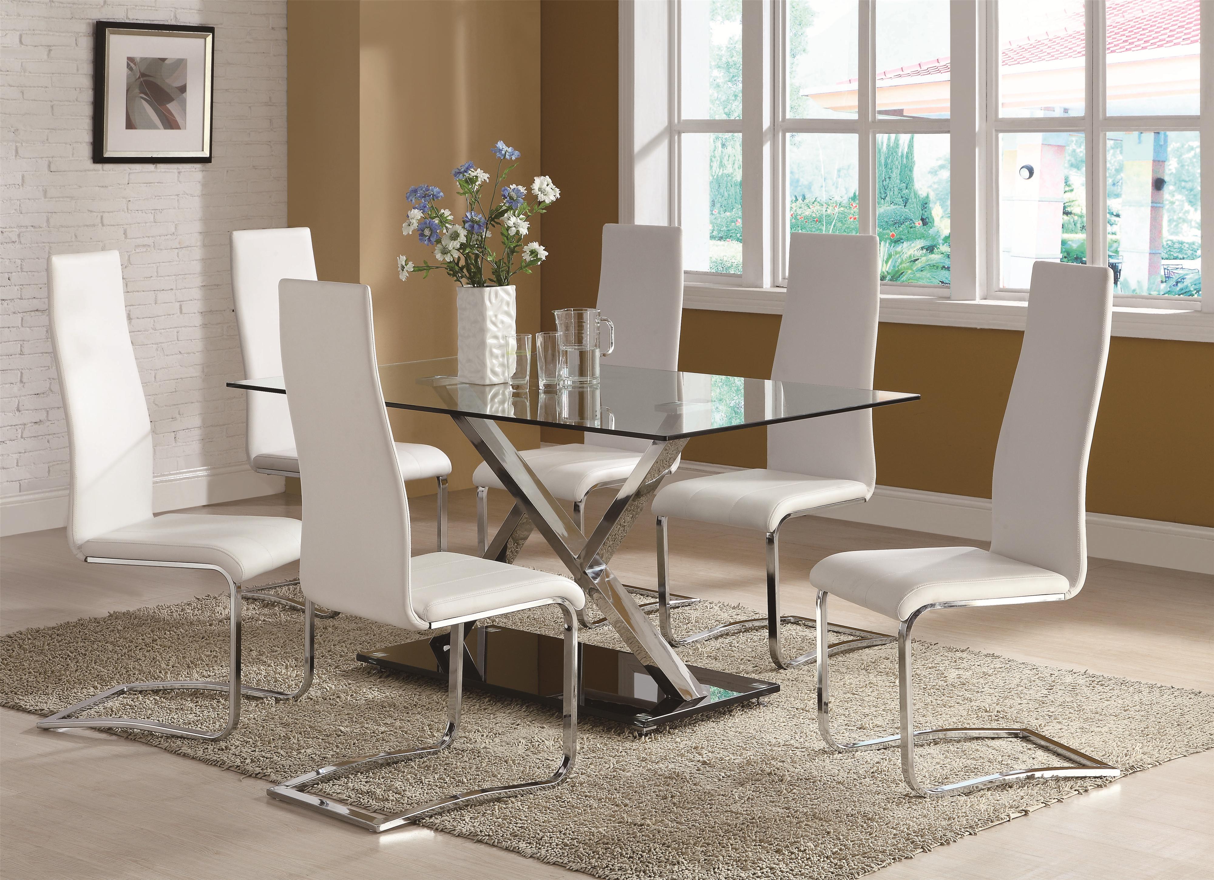Dining chairs hotsell with chrome legs